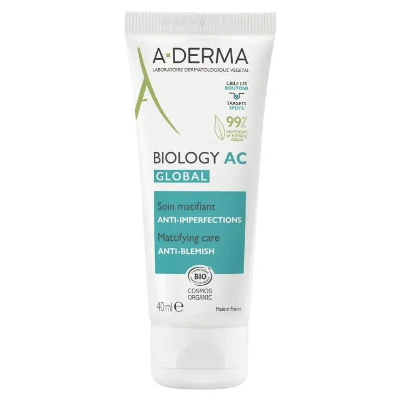 A-Derma Biology AC Global Soin Matifiant Anti-Imperfections – 40ml                     