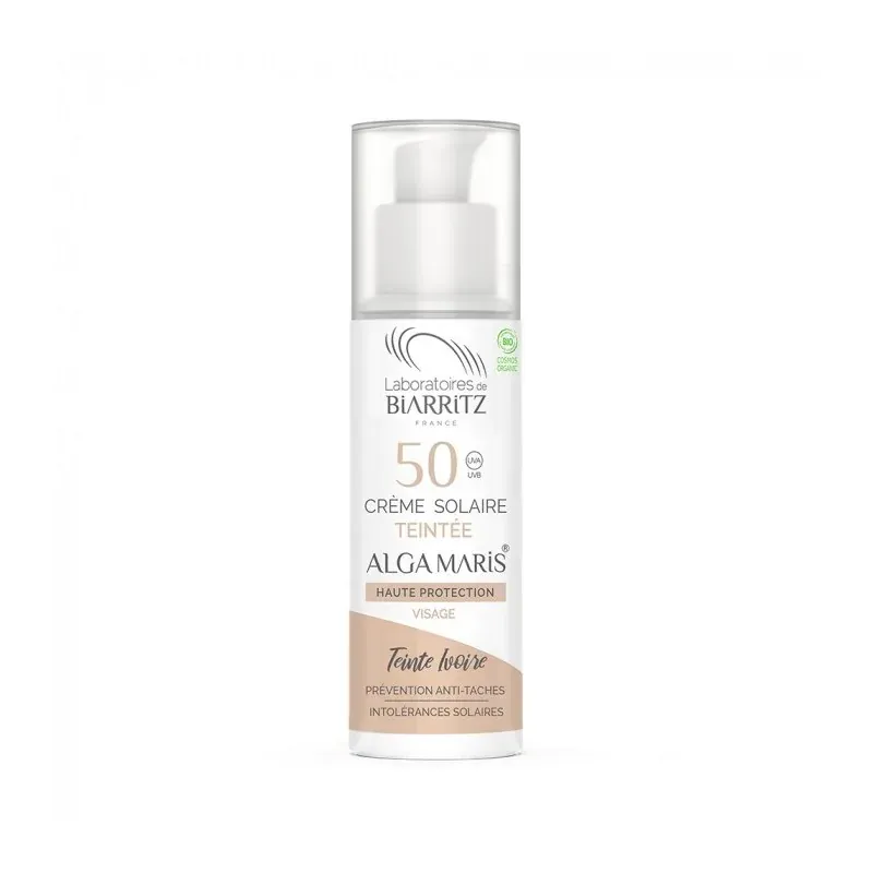 BIARRITZ CREME SOLAIRE VISAGE TEINTEE IVOIRE SPF50 50ML