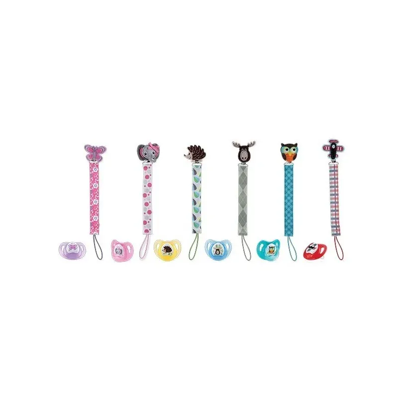 NUBY Sucette confort avec attache-sucette correspondant – 0-6m - ID5890SOSN