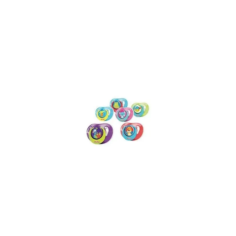 NUBY Sucette en silicone classique orthodentique avec picots de massage et couvercle de protection 6-36m ID92993MOS