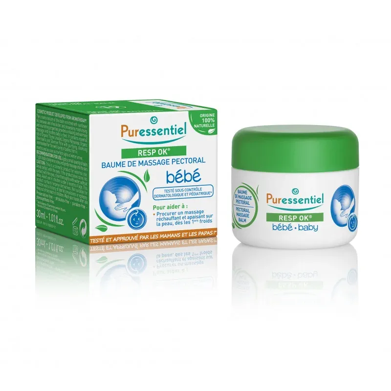 Puressentiel Baume de massage pectoral bébé resp OK 19 HE -30ml