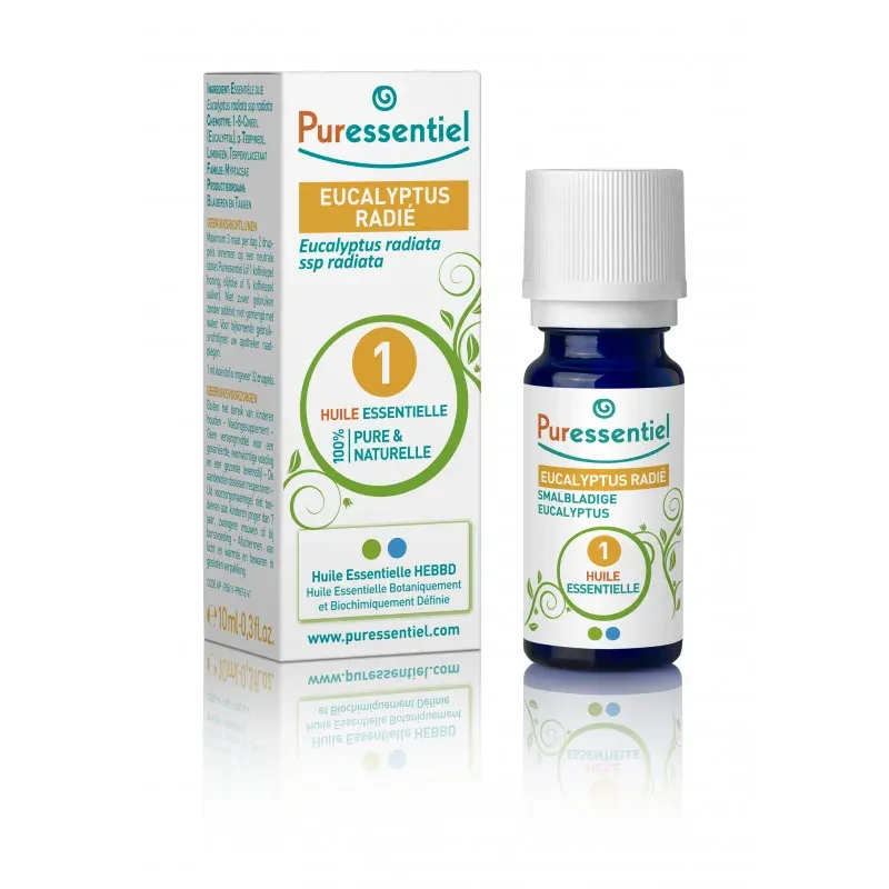 PURESSENTIEL HUILE ESSENTIELLE EUCALYPTUS RADIE BIO 10ML