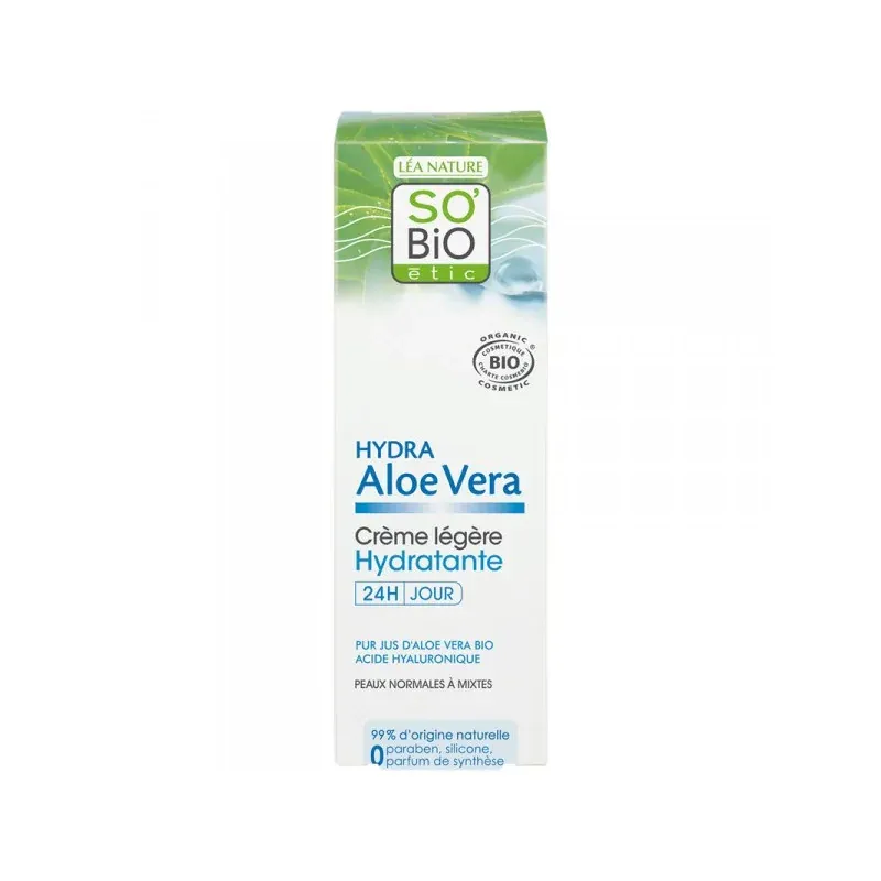 SO BIO CREME LEGERE HYDRATANTE 24H, PEAUX NORMALES A MIXTES 50ML