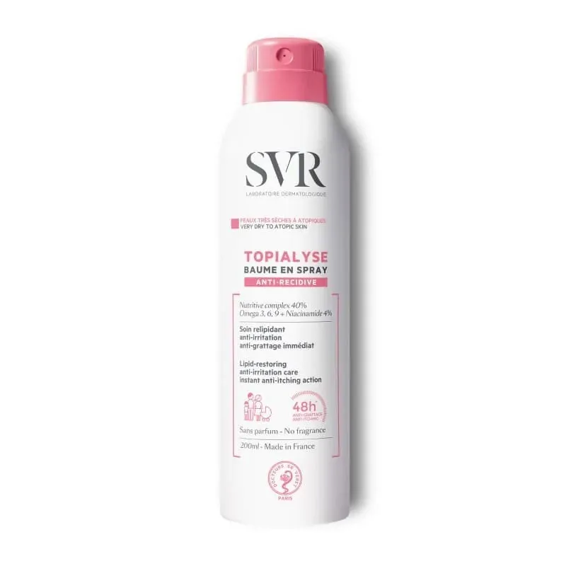 SVR TOPIALYSE Baume en Spray Peaux Très Sèches à Atopique 200ml
